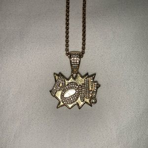 King Ice Batman “POW” Pendant w/ Chain